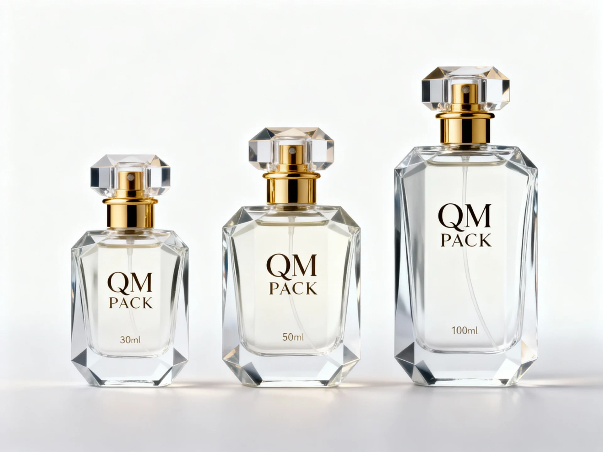 perfume bottle dimensions comparison 30ml 50ml 100ml