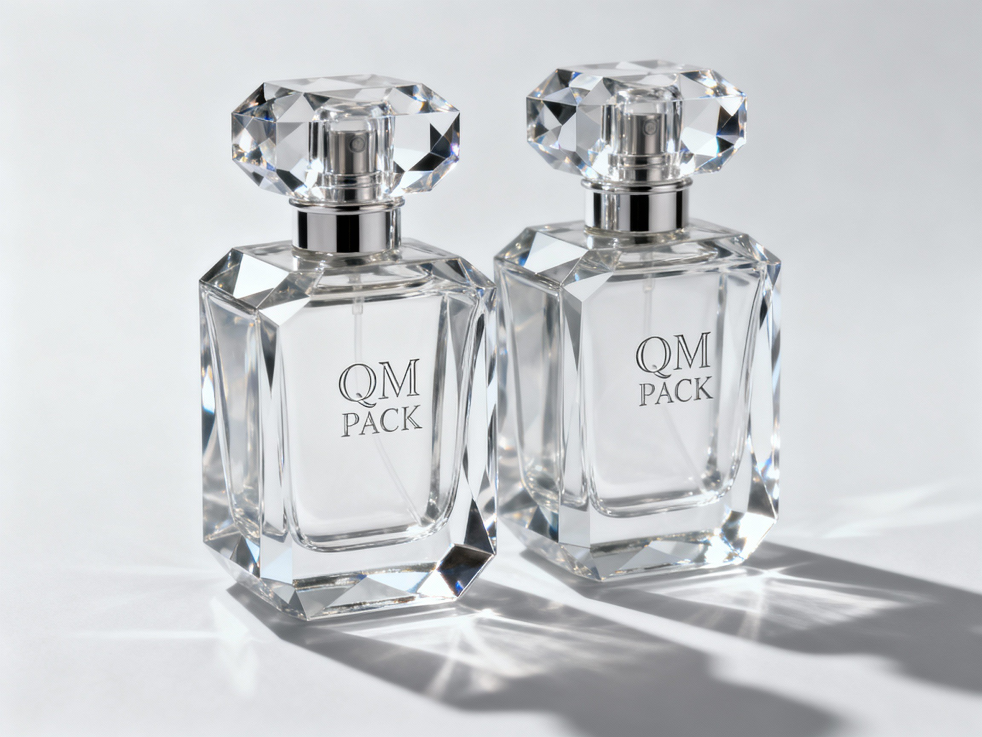 Clear Glass Bottles for Cosmetic Packaging