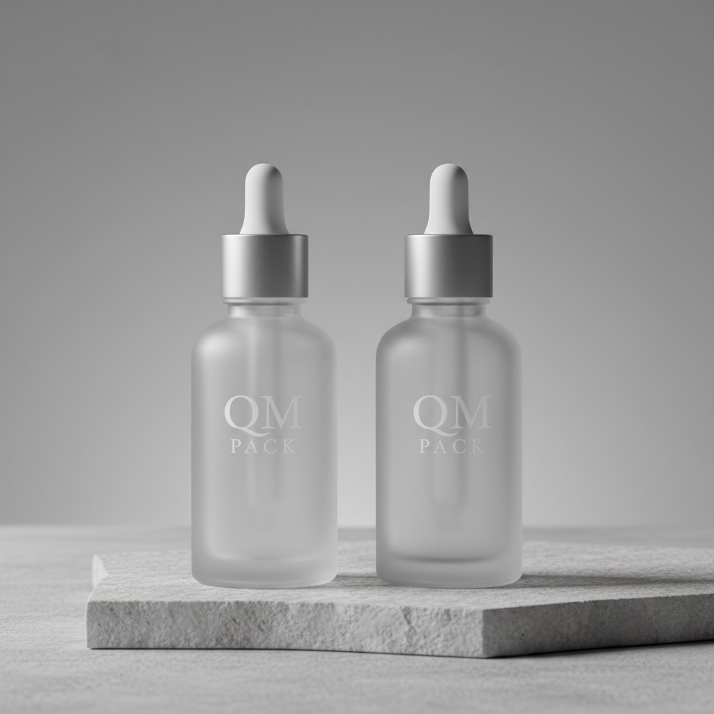 Frosted Glass Bottles for Premium Cosmetic Products